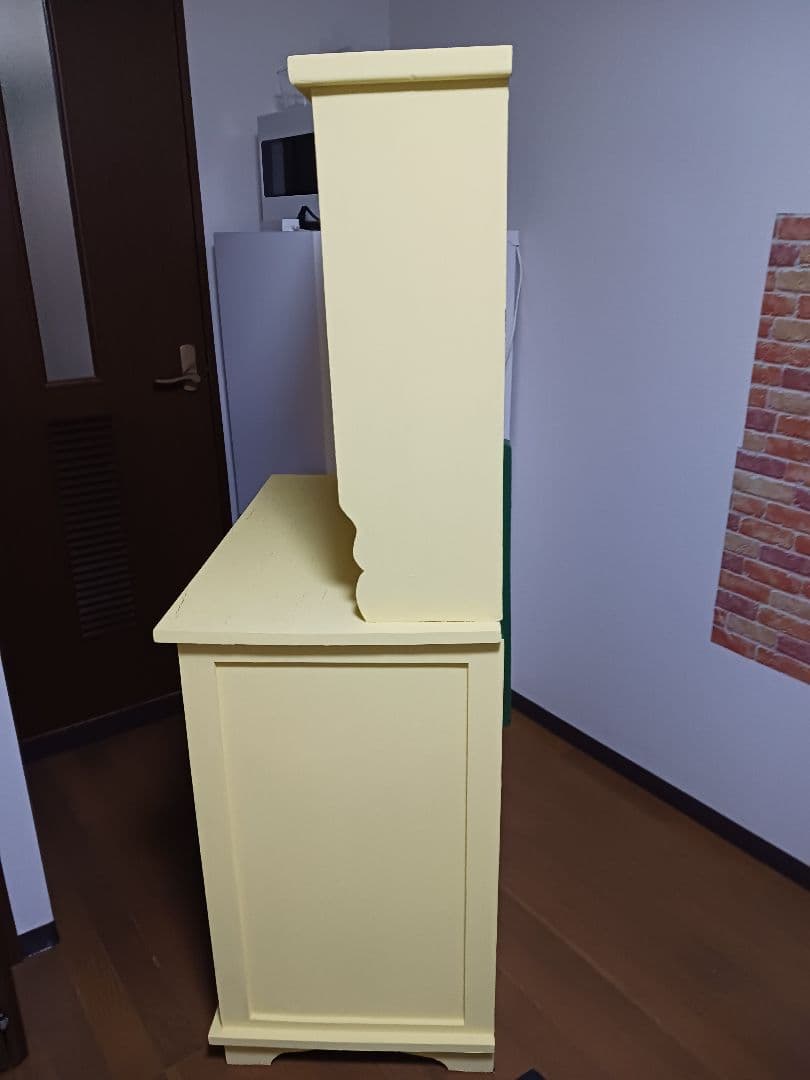 アンティーク調 食器棚 カップボード 収納棚 マホガニー 引き出し ２杯