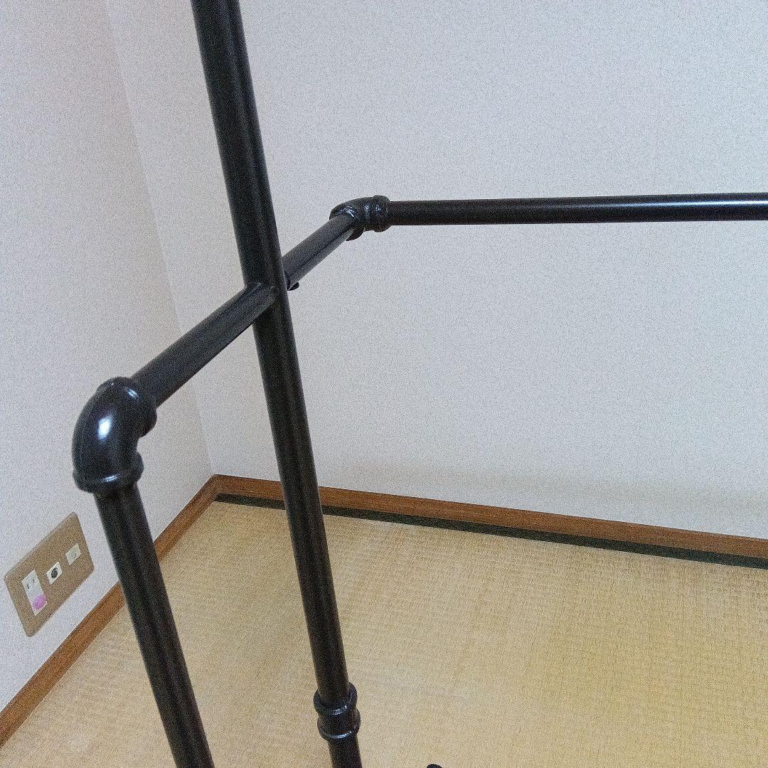 パイプハンガーラック 木製棚付き