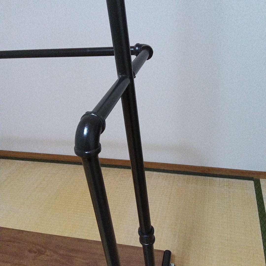 パイプハンガーラック 木製棚付き