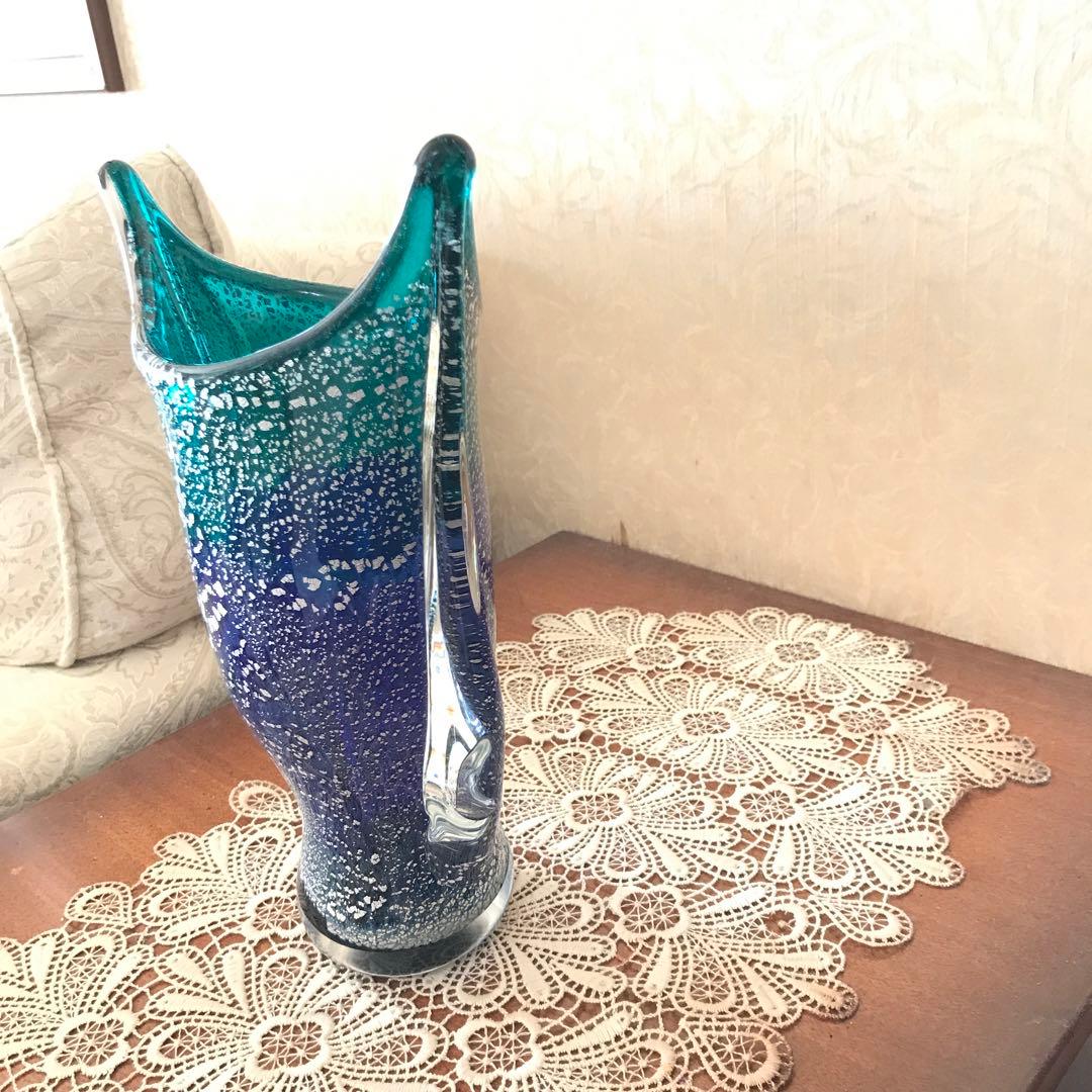 ガラス花瓶　北海道の工房作