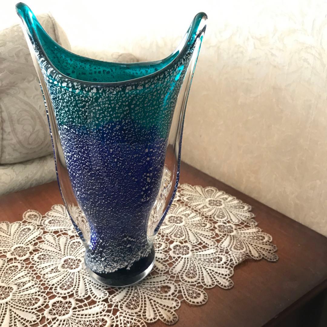 ガラス花瓶　北海道の工房作