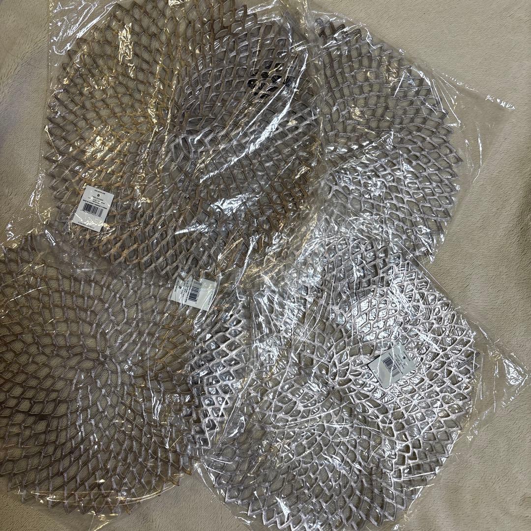 新品★Chilewich Dahlia ダリア ランチョンマット4枚　ガンメタル