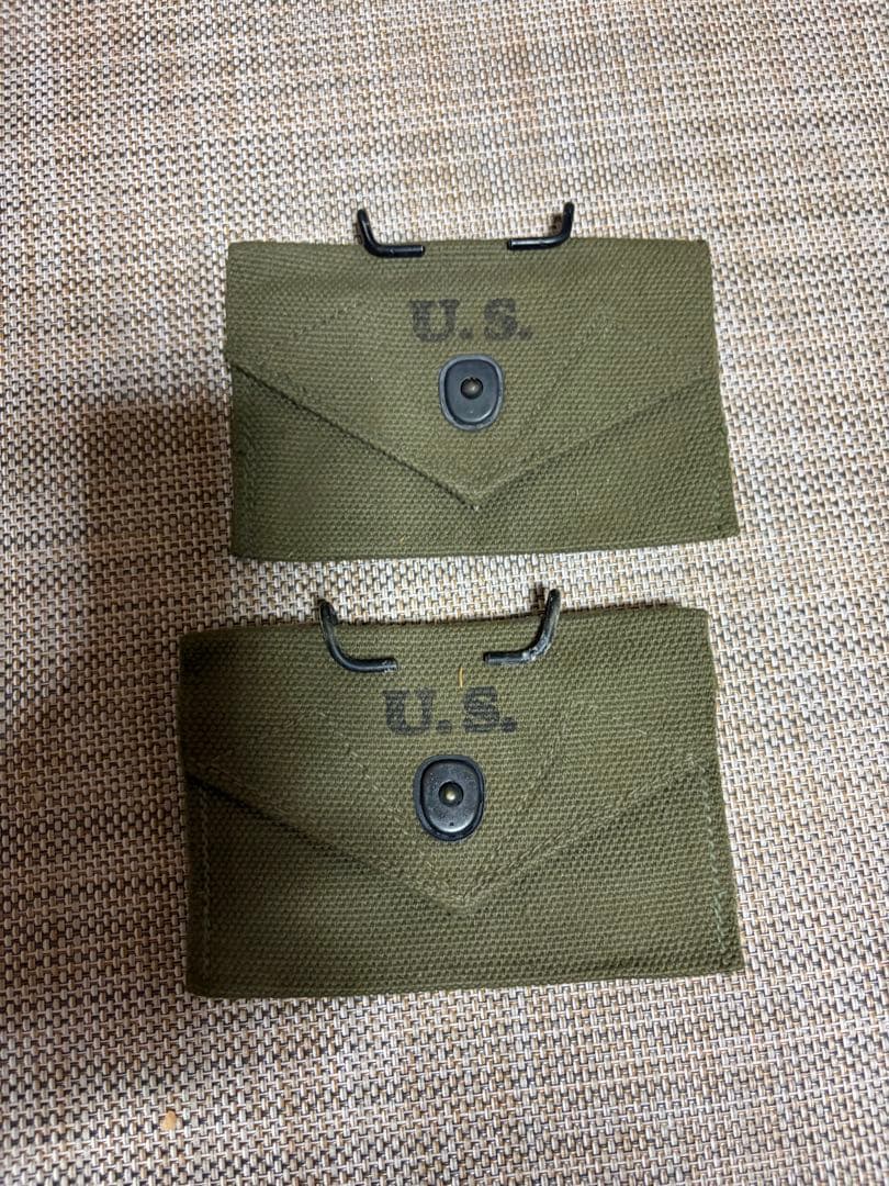 U.S.刻印オリーブドラブポーチ2個セット1944