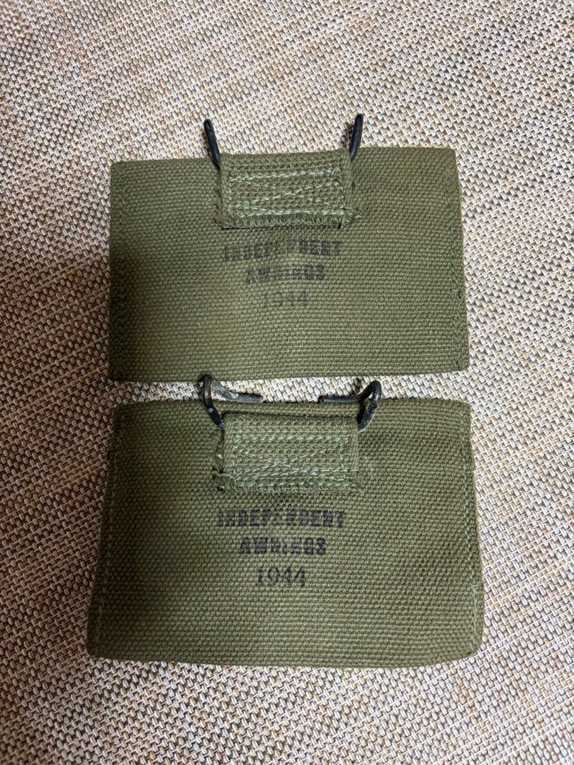U.S.刻印オリーブドラブポーチ2個セット1944