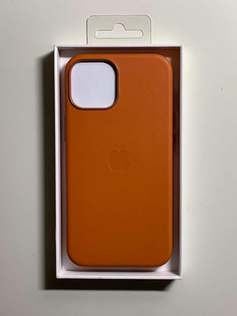【新品】純正 iPhone 13 mini レザーケース・ゴールデンブラウン①