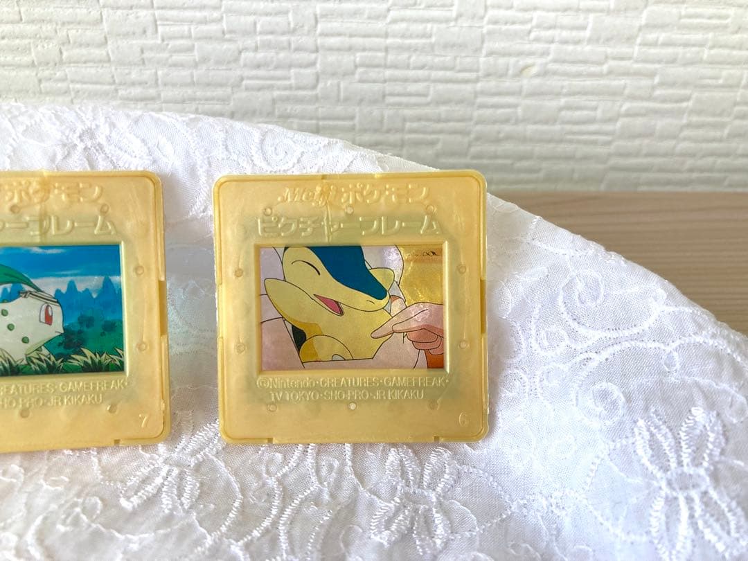 Meiji ポケモン ピクチャーフレーム 3点（チコリータ、ヒノアラシ、ワニノコ