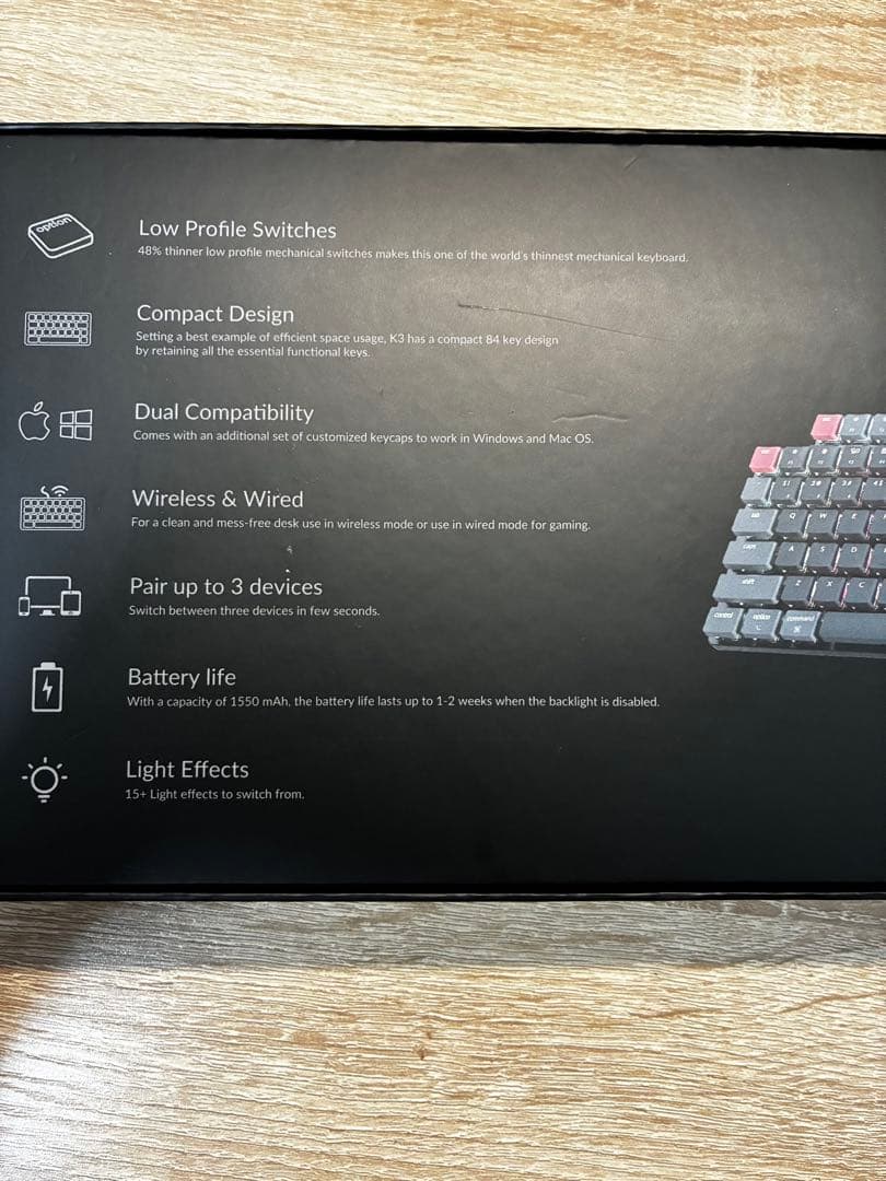 Keychron K3 V2 RGB Wireless (赤軸)