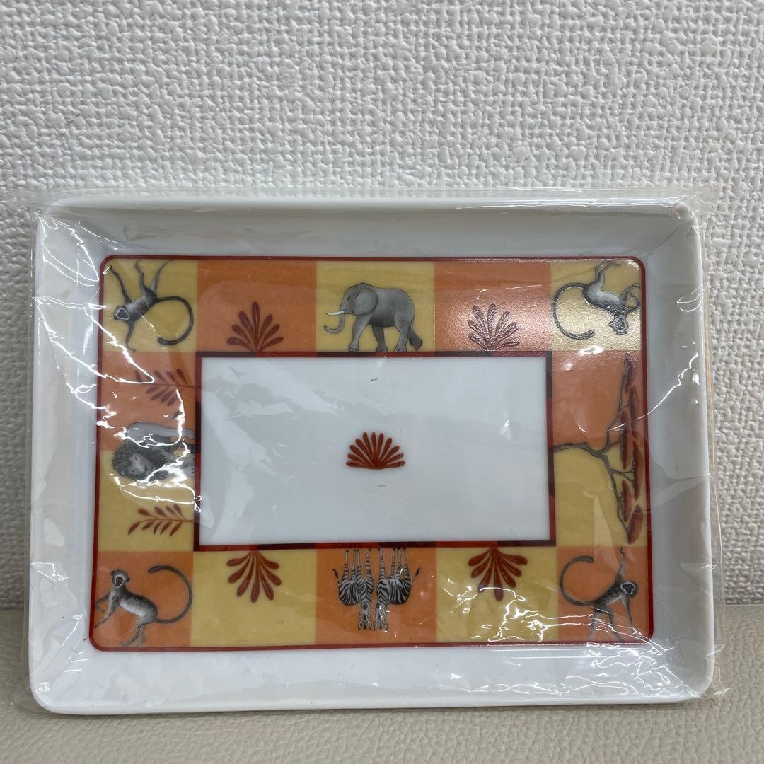 【E】エルメス　HERMES アフリカシリーズ スクエアプレート　ギフト