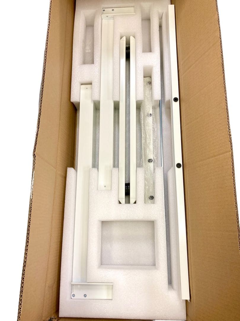 【開封済み・未使用】YFS　昇降デスク　ホワイトフレーム　ホワイト天板　上下昇降