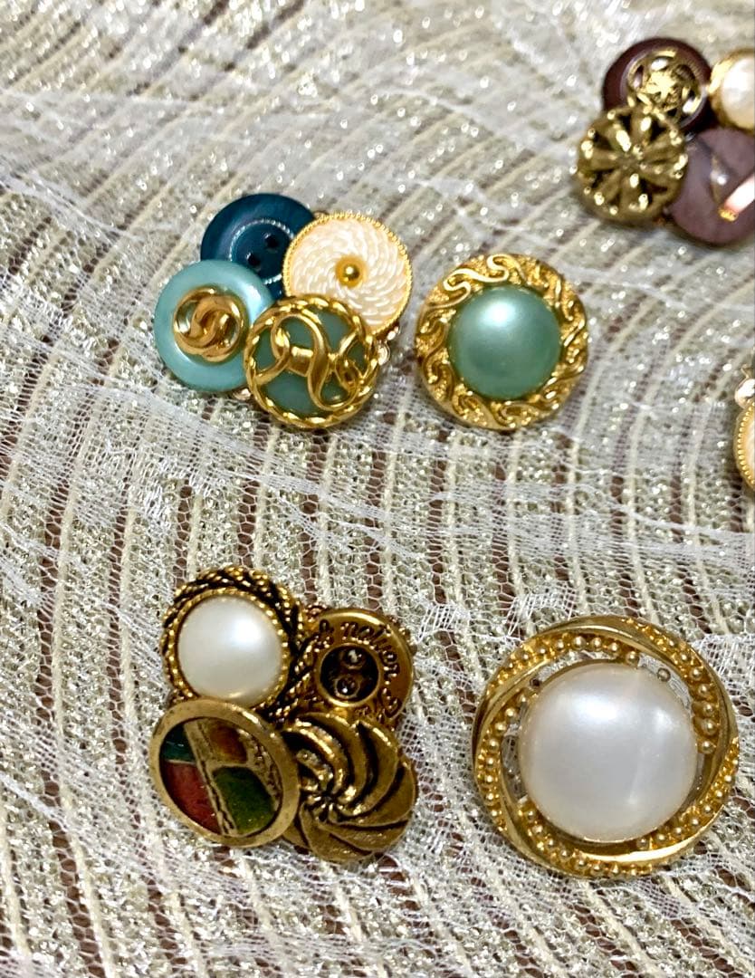 ハンドメイドピアス＊ボタンアクセサリー②