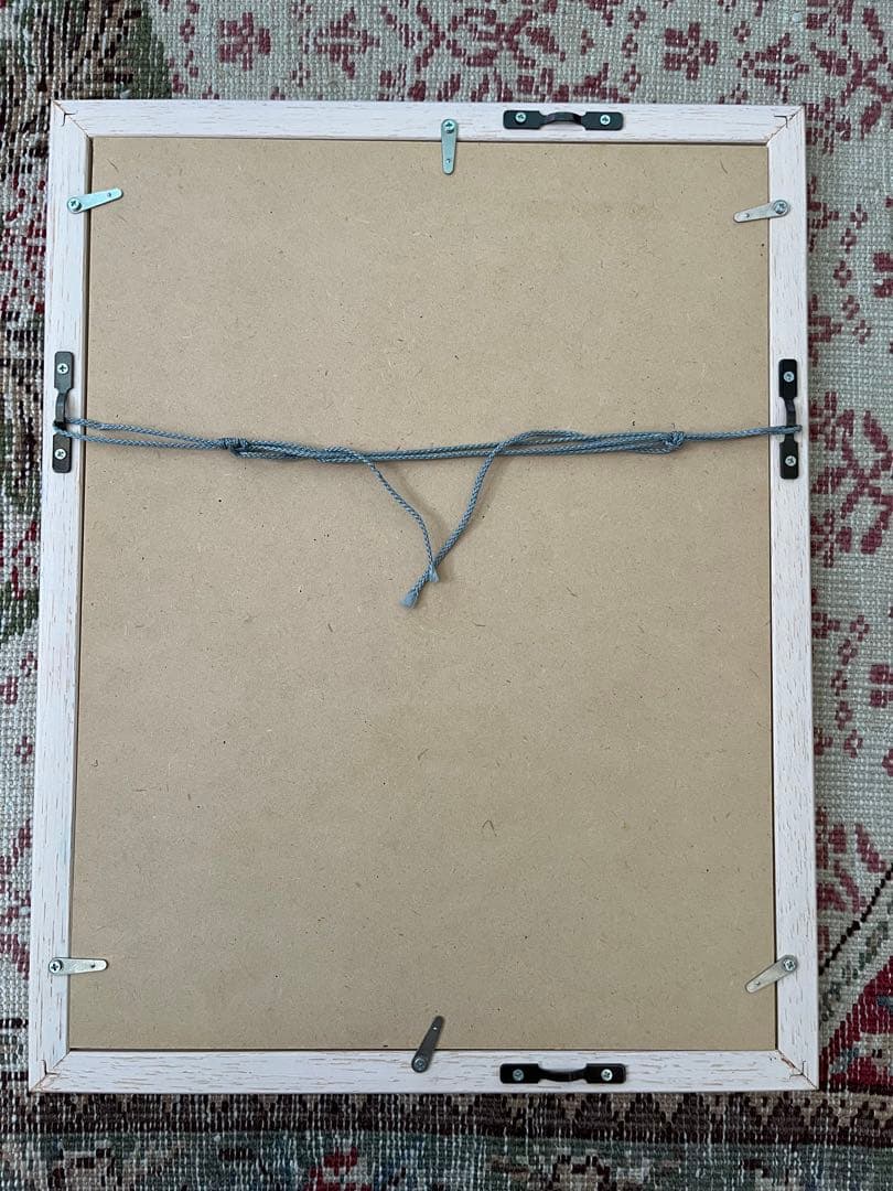 版画　限定　サイン、エデション番号有　額入り　グリーン系　ジニーキム　睡蓮　開運