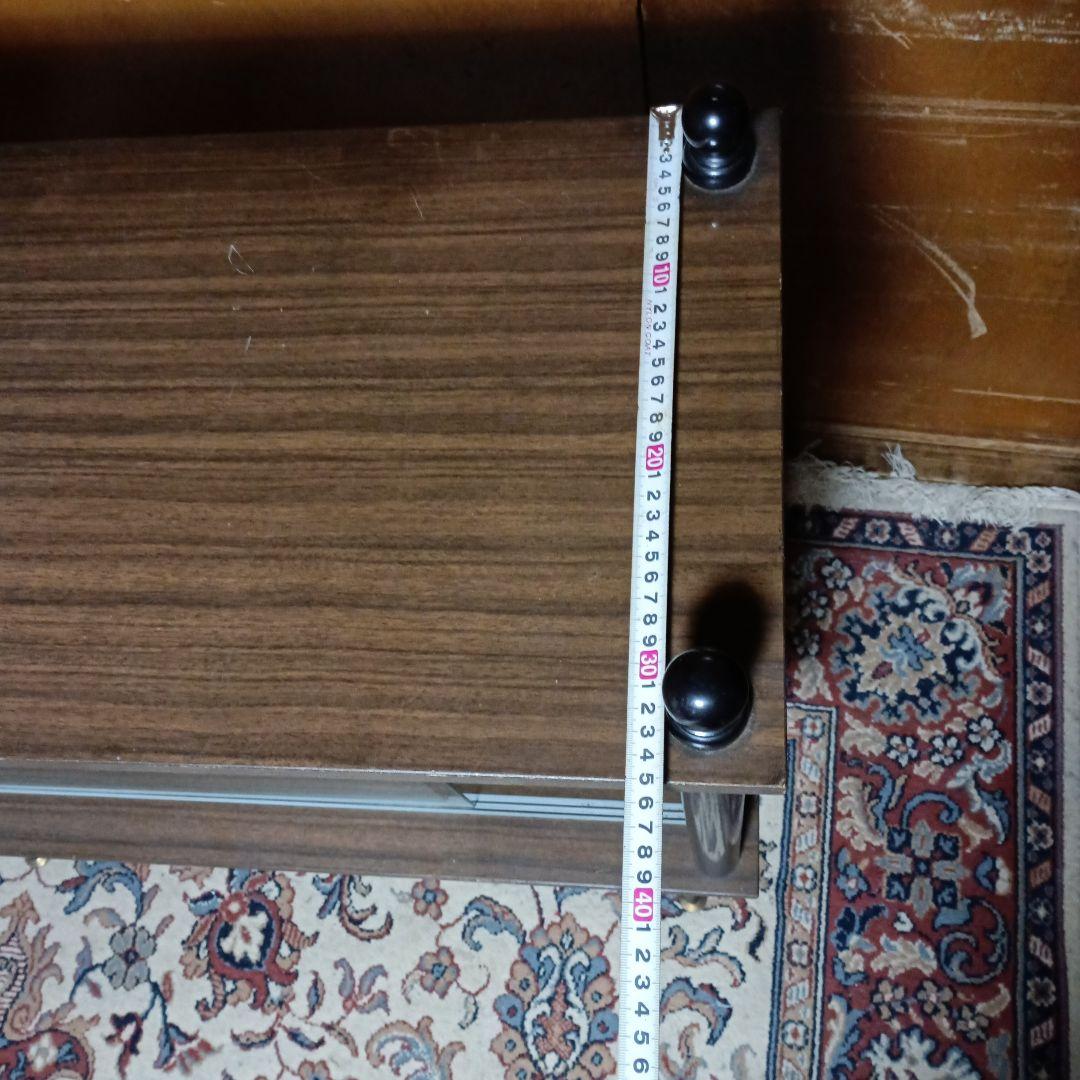 送料込レトロガラスキャビネット棚付き