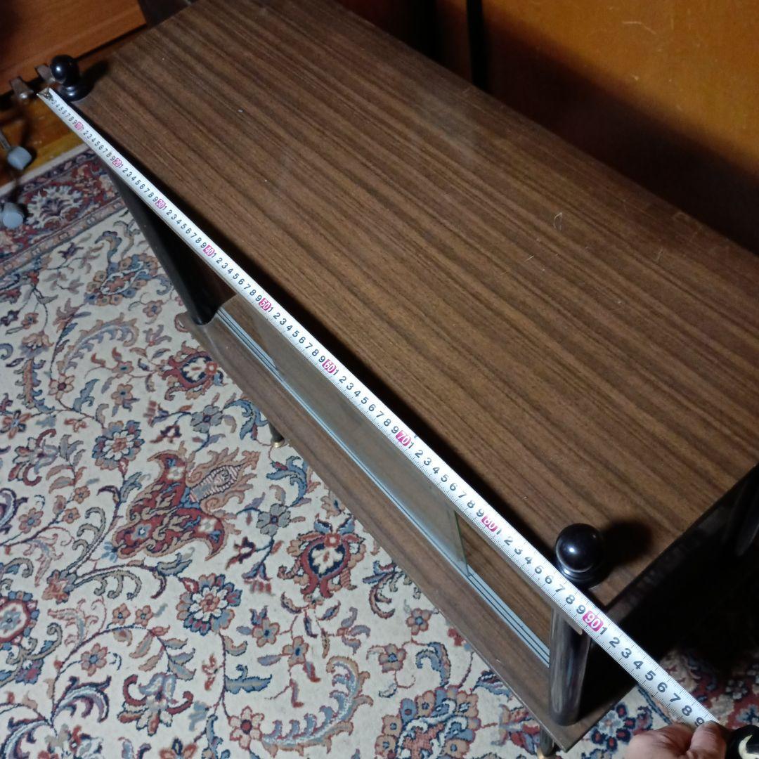 送料込レトロガラスキャビネット棚付き