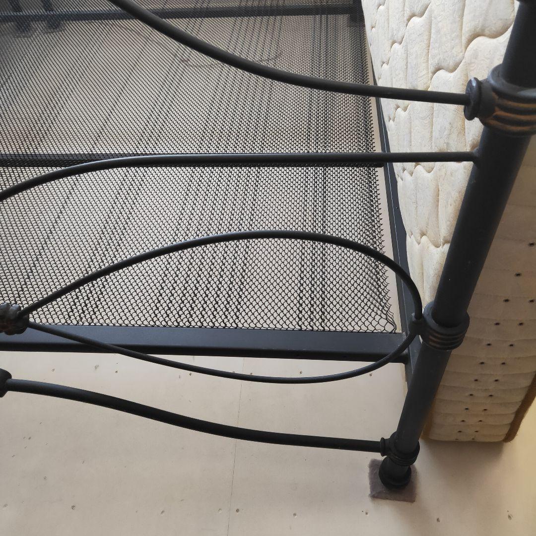 ヨーロッパ鋳物セミダブルベット　マットレス底板部分　 フランスアンティーク