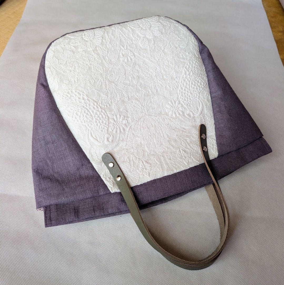 ハンドメイド　トートバッグ　いちご泥棒　刺繍　ウィリアムモリス