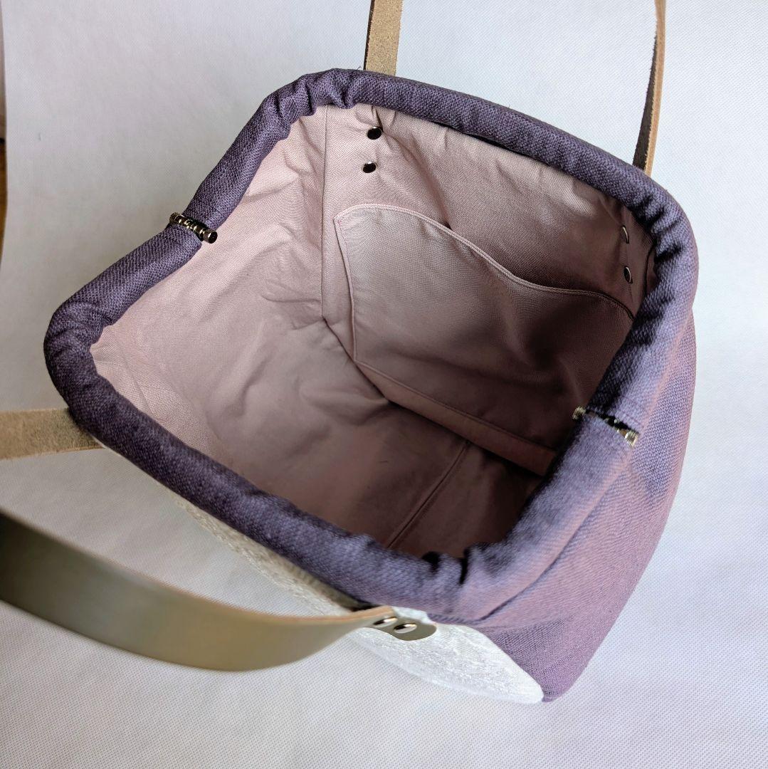 ハンドメイド　トートバッグ　いちご泥棒　刺繍　ウィリアムモリス