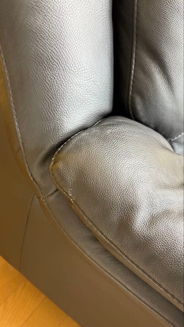 2/28まで【極美品】italsofa 黒レザー　2人掛けソファ