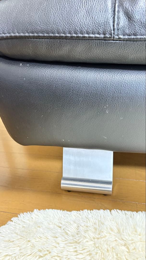 2/28まで【極美品】italsofa 黒レザー　2人掛けソファ