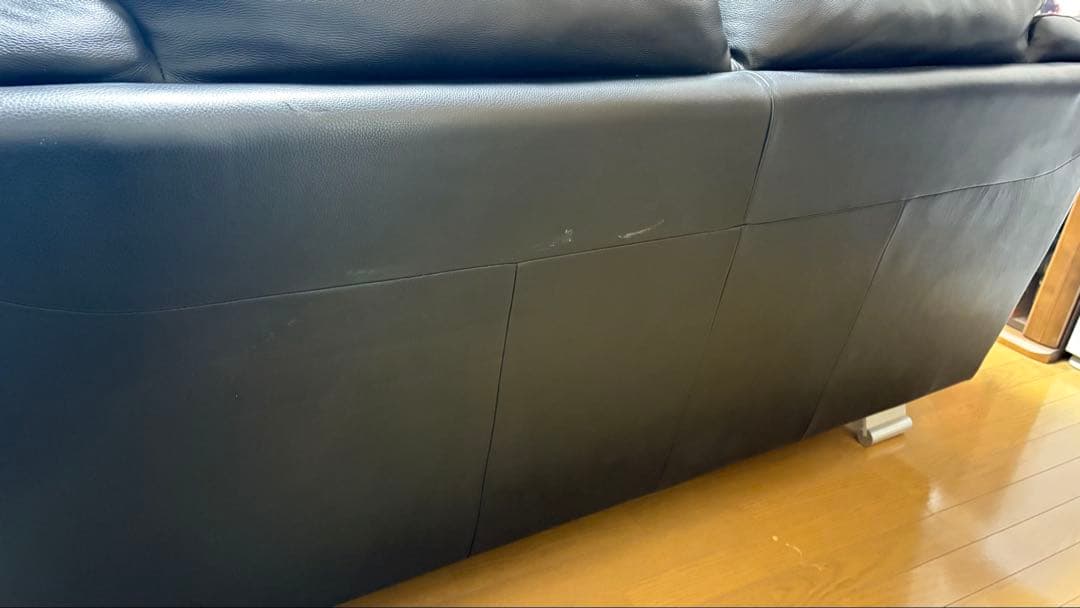 2/28まで【極美品】italsofa 黒レザー　2人掛けソファ