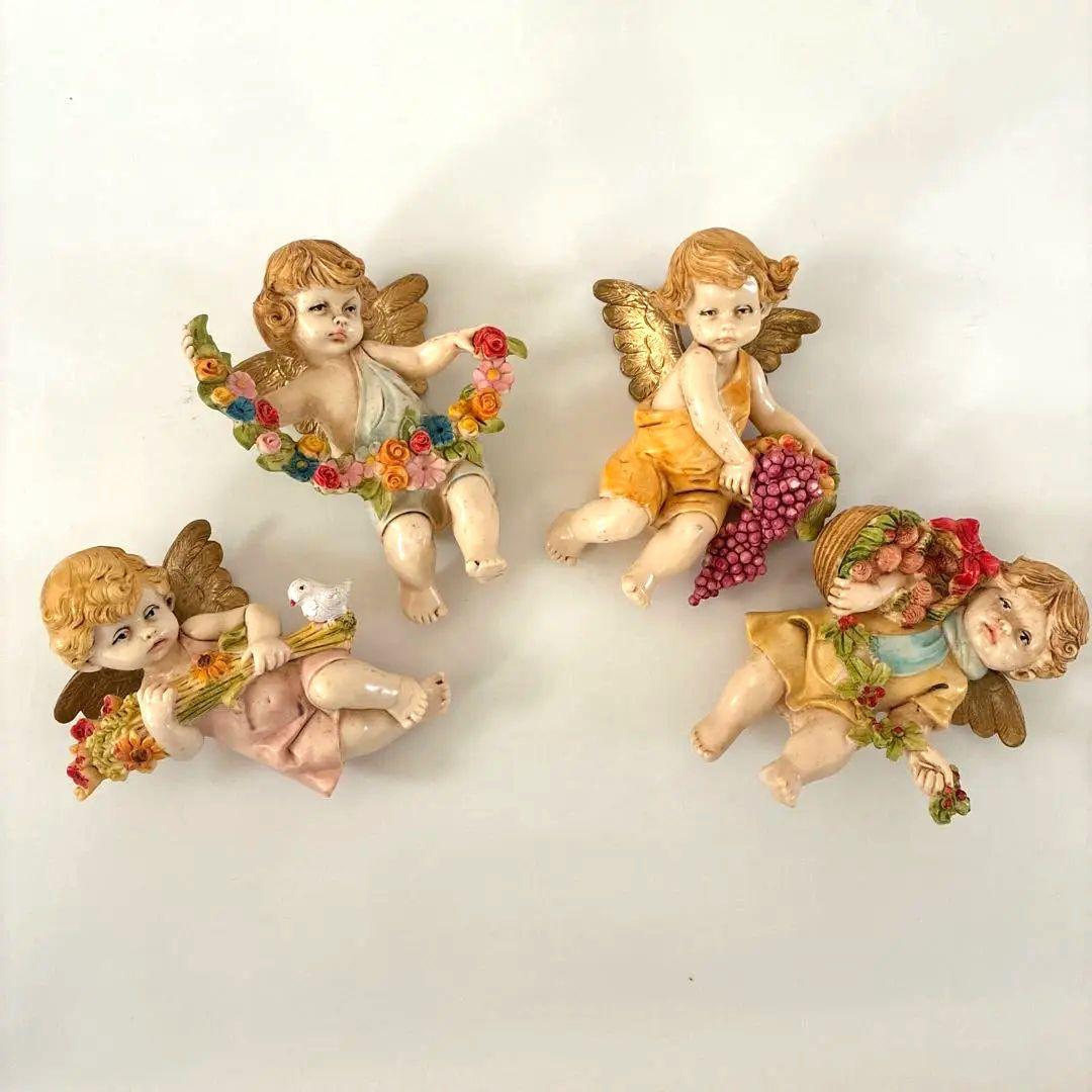 樹脂製　イタリア製　天使　4体セット