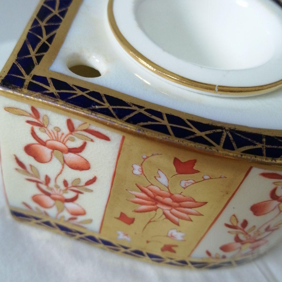 ウェッジウッド　アンティーク　モートロック　別注　金彩　キャンドルスタンド　希少