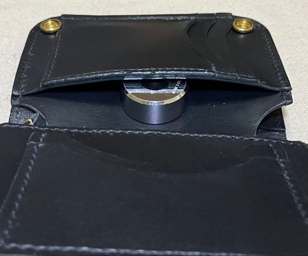 ミドル トラッカーウォレット 姫路レザー タンニン鞣し ギターピックポケット付き