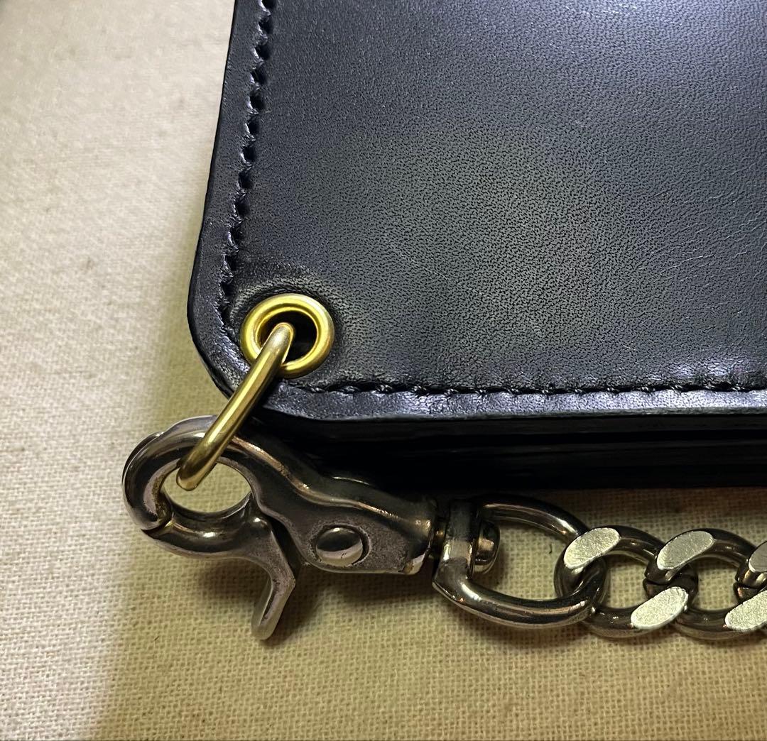 ミドル トラッカーウォレット 姫路レザー タンニン鞣し ギターピックポケット付き