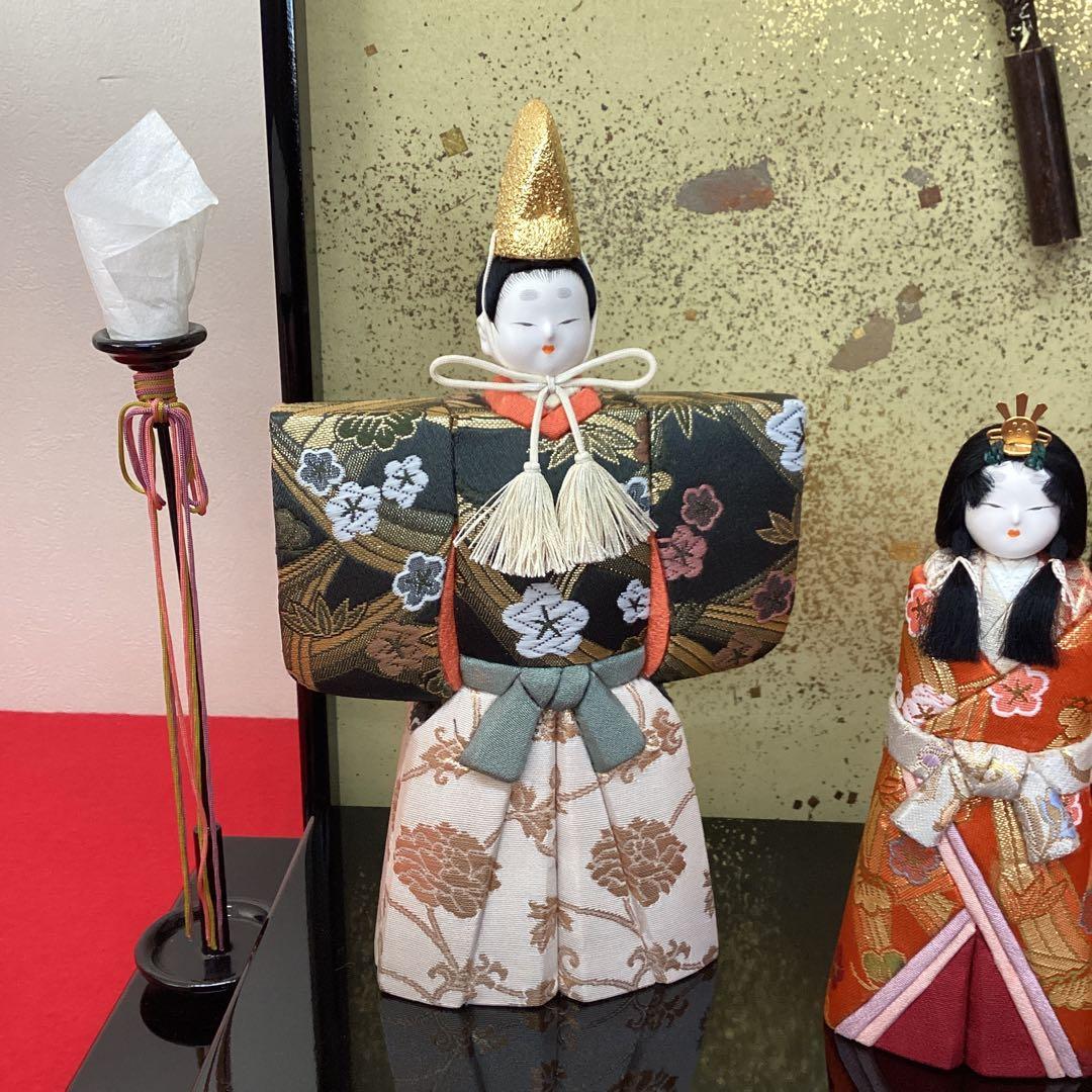 木目込人形飾り　立雛　春かすみ