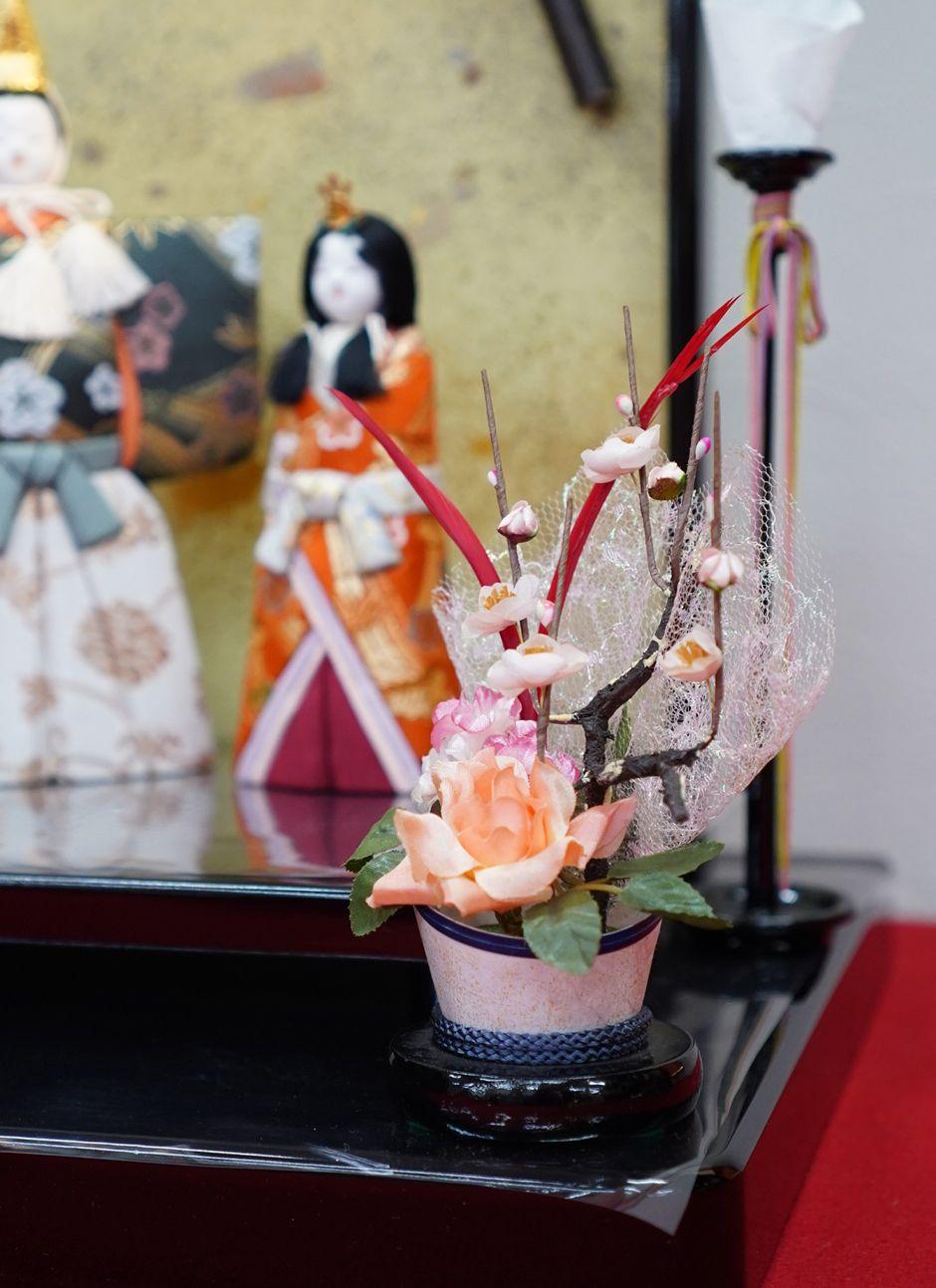 木目込人形飾り　立雛　春かすみ