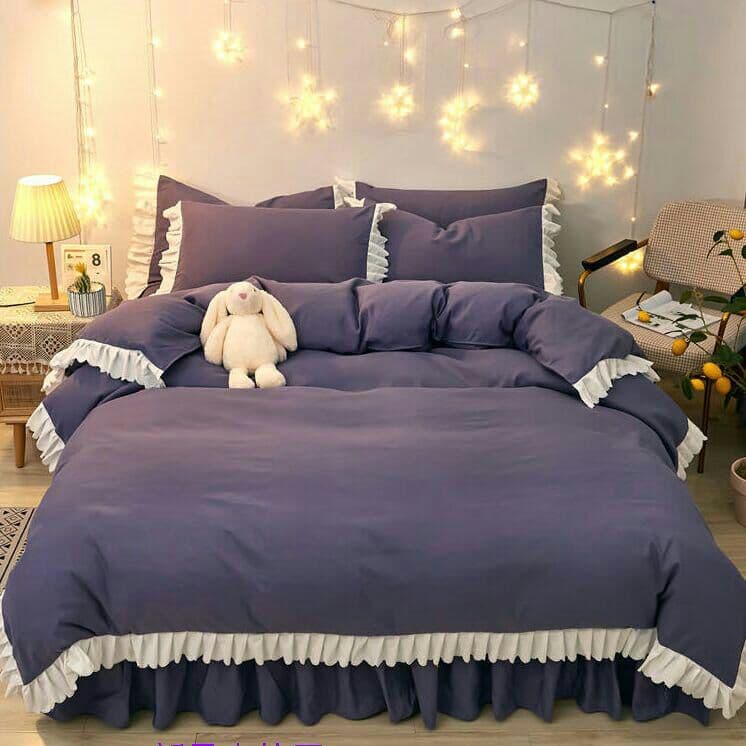 新作 柔らかい 肌触り ベッドスカート 4点セット セミサイズ 掛け布団カバu