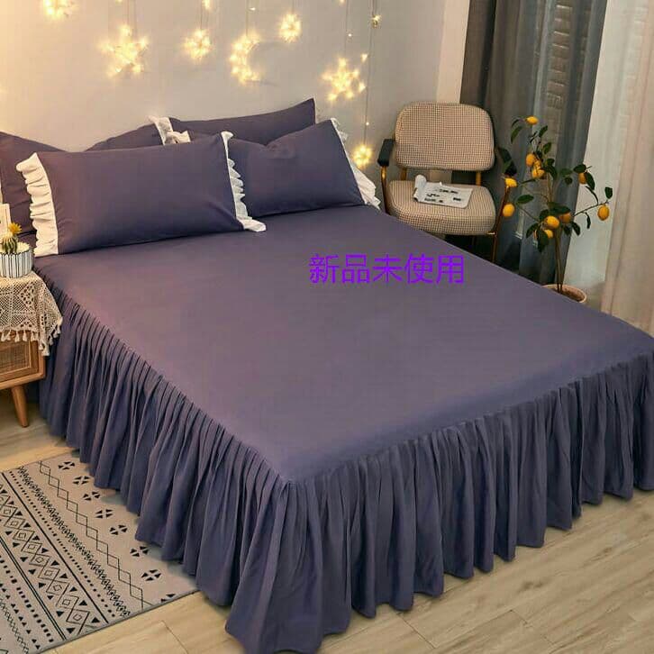 新作 柔らかい 肌触り ベッドスカート 4点セット セミサイズ 掛け布団カバu