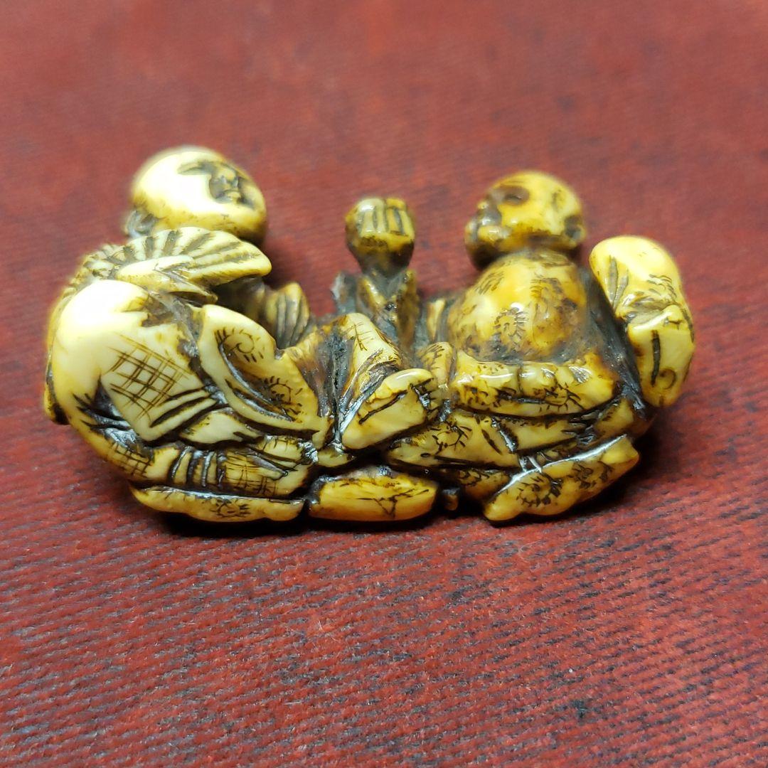 ☆最終値下げ☆　根付　酒を酌み交わす二人　値下げ中！