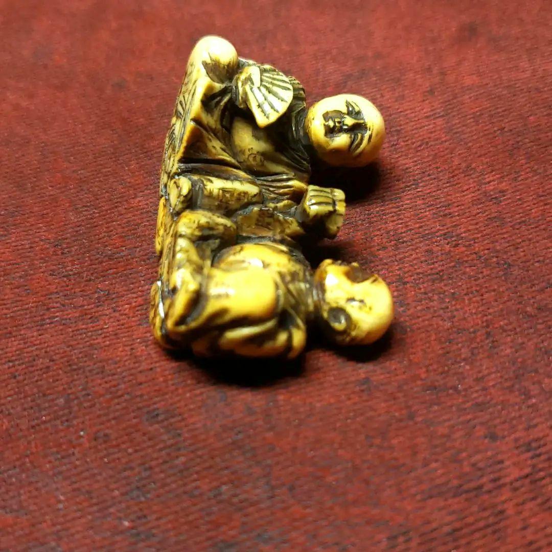 ☆最終値下げ☆　根付　酒を酌み交わす二人　値下げ中！