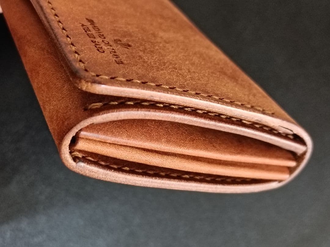 お買い得！アトリエラボ、ブラウンレザー長財布