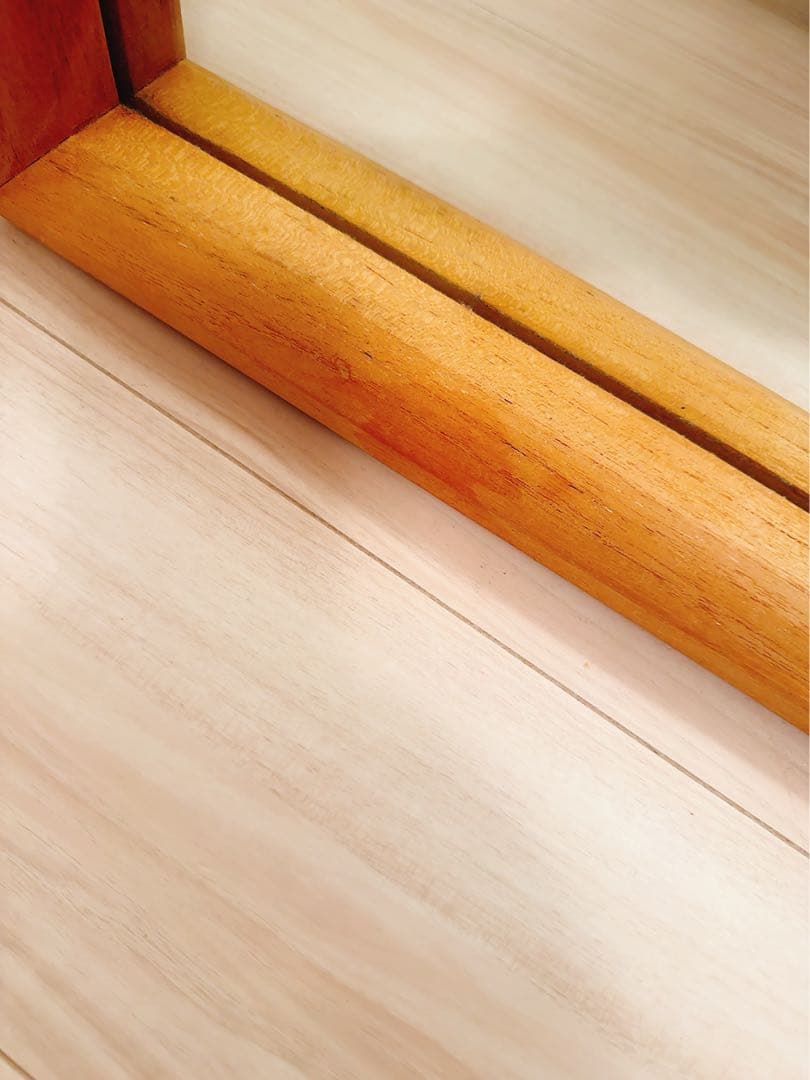 木製アーチ型スタンドミラー