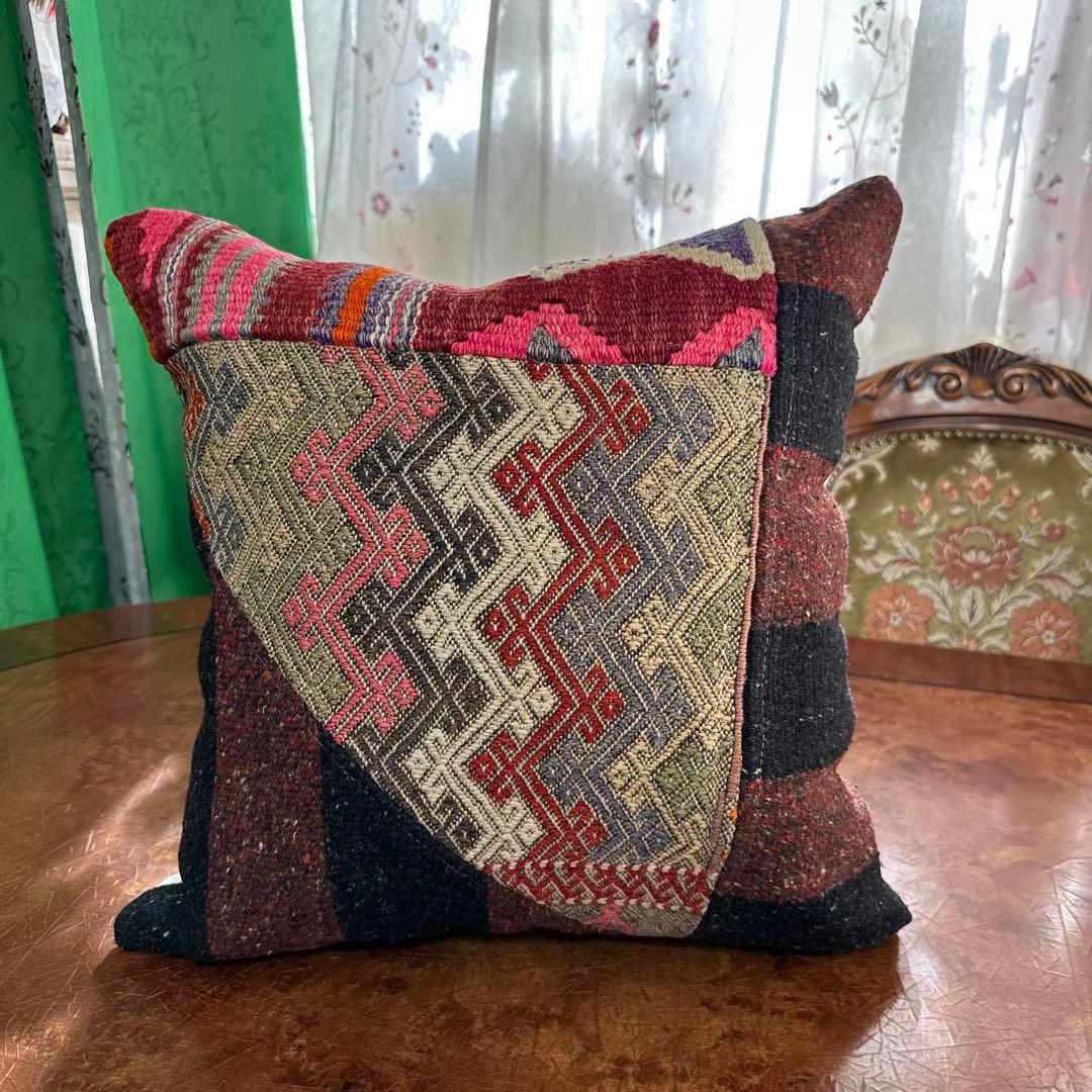 オールドキリム のクッションカバー パッチワーククッションカバー