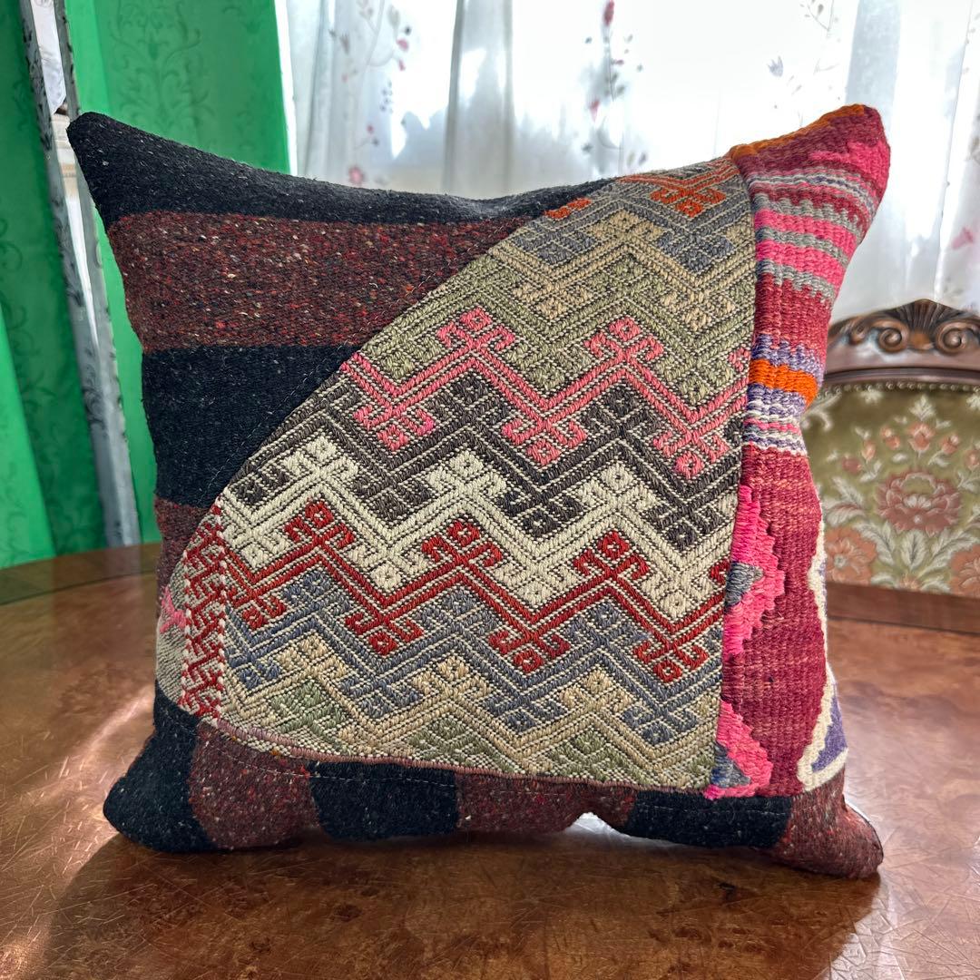 オールドキリム のクッションカバー パッチワーククッションカバー