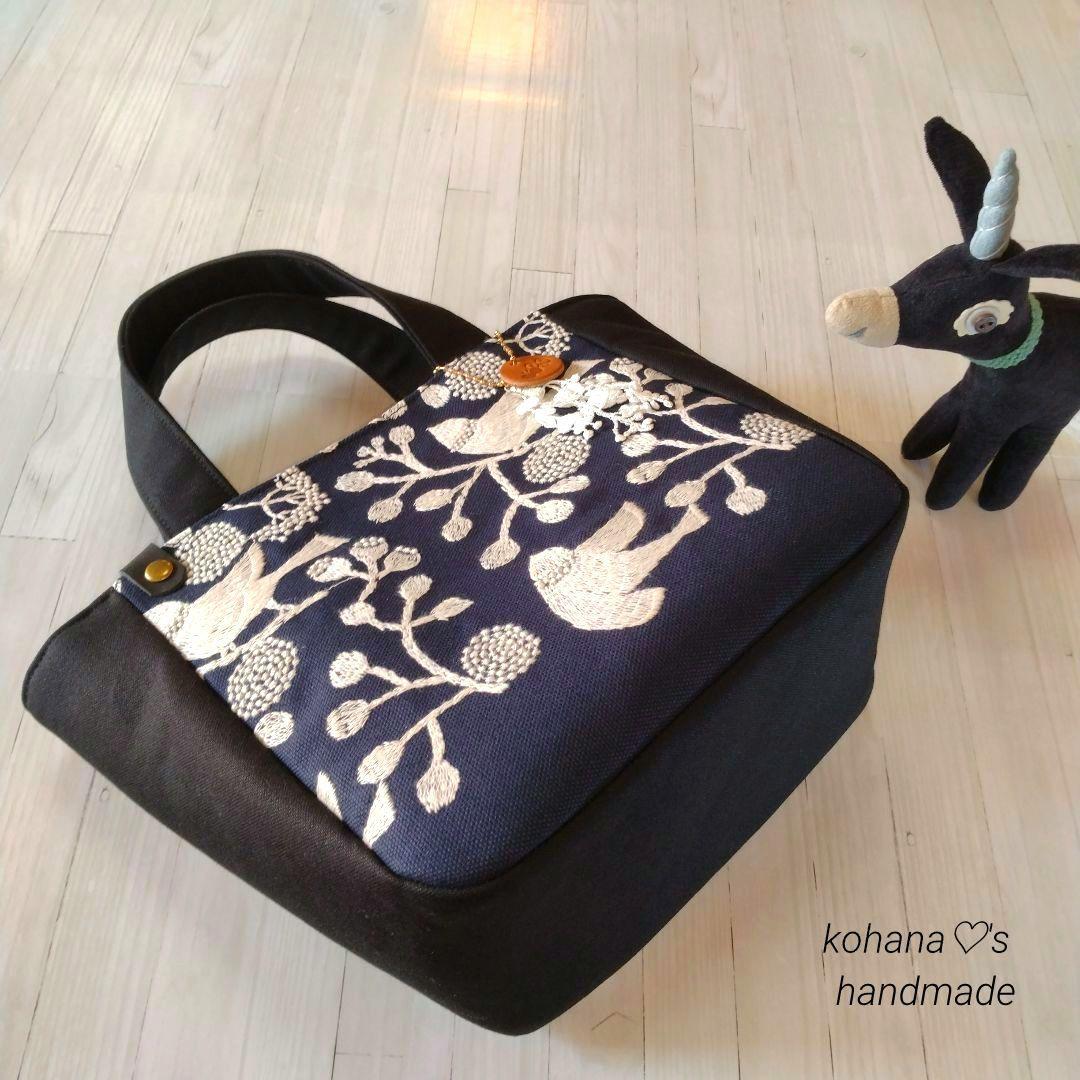 ❀ハンドメイドஐ..キューブバッグ∂б点と線模様製作所⚮̈