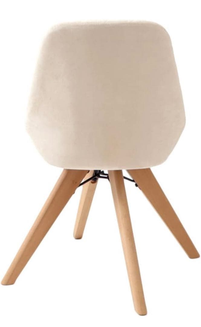 ◆お洒落ベロアデスクチェア オフィスチェア 木脚 回転 新品未使用未開封 ◆