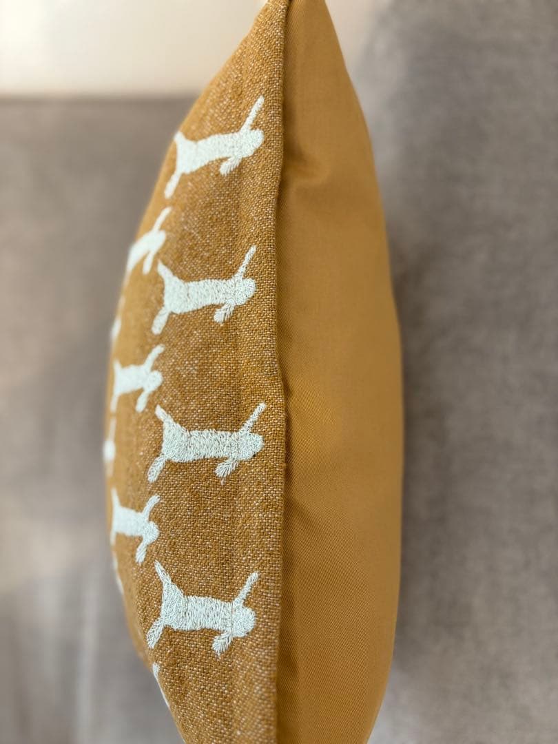 ミナペルホネン　ハンドメイド　クッションカバー★runrunrun マスタード