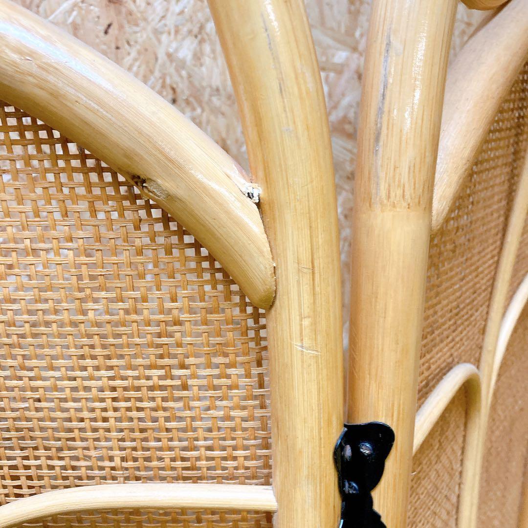 ラタン　3連　パーテーション　昭和　レトロ