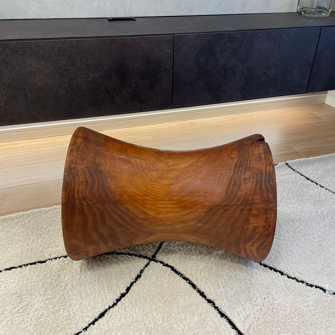 【一点物】ヒマラヤ杉 丸太スツール／サイドテーブル／フラワースタンド 展示台