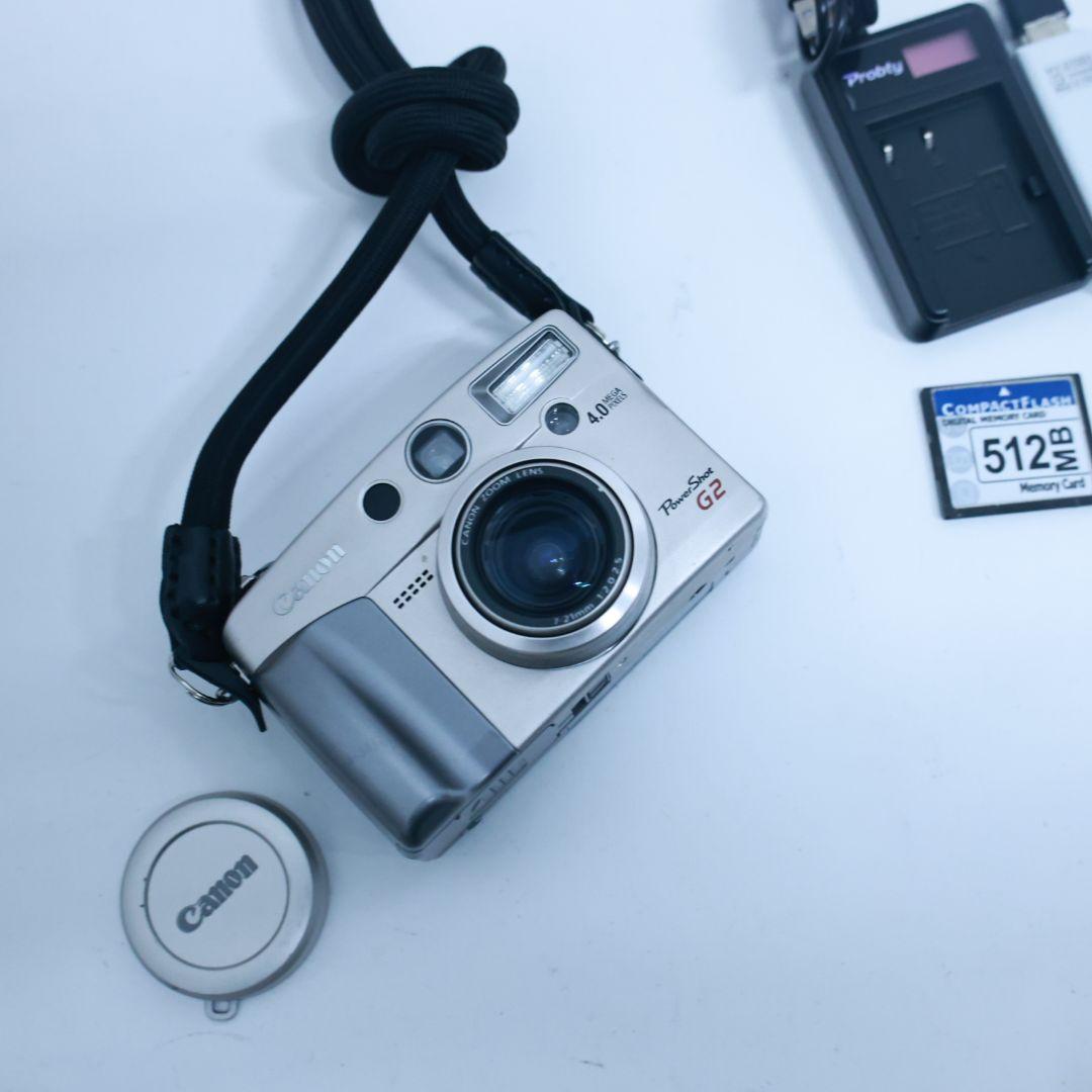 スマホ転送可 Canon デジタルカメラ PowerShot G2 カード他付