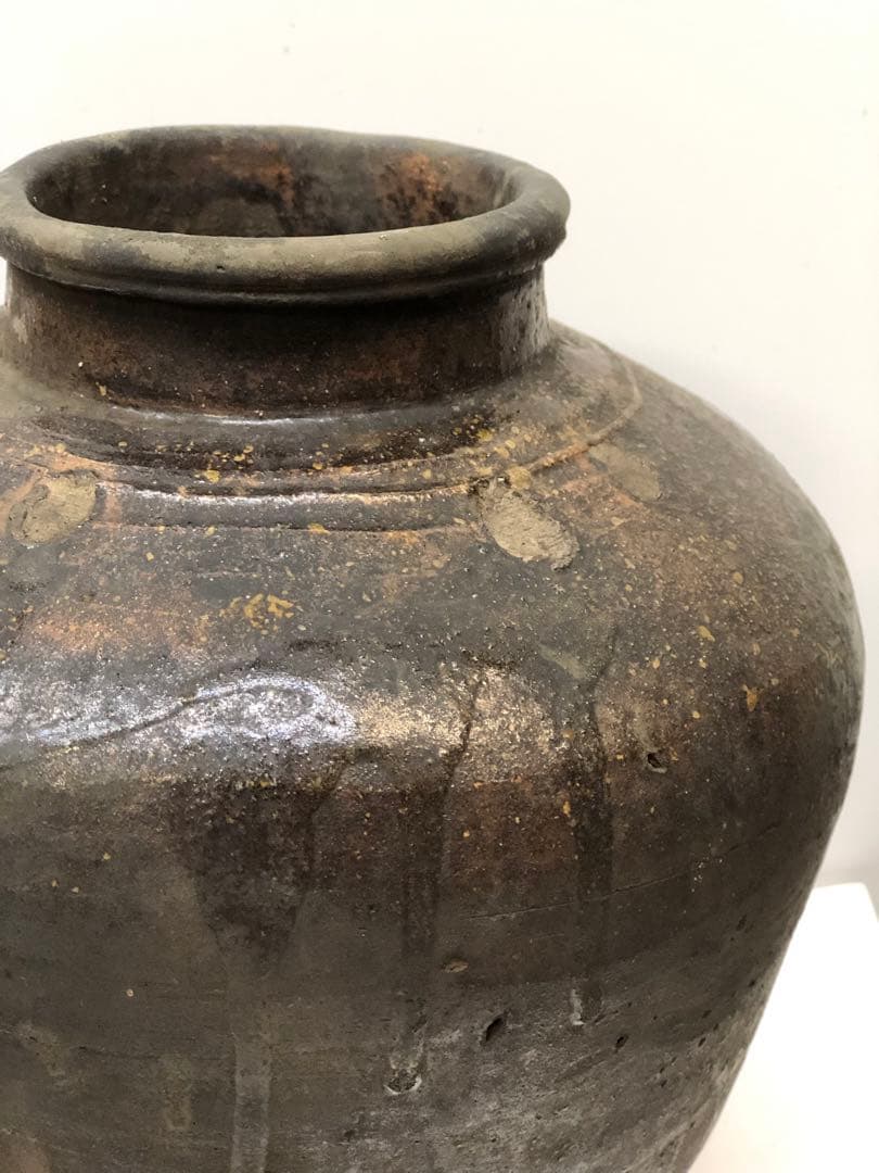 備前焼　常滑焼　美濃焼　信楽焼壺　骨董品　古陶器変壺　花生け　飾り壺