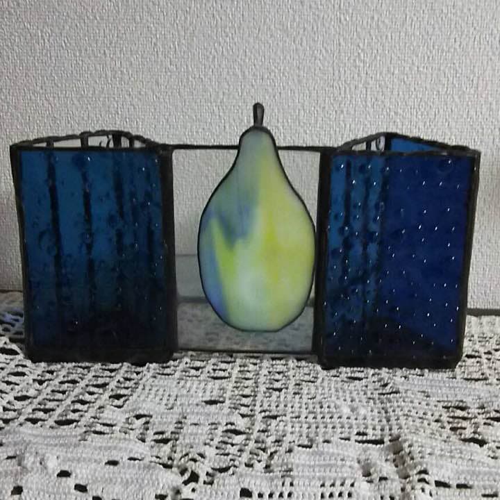 ステンドグラス  ペン立て  小物入れ