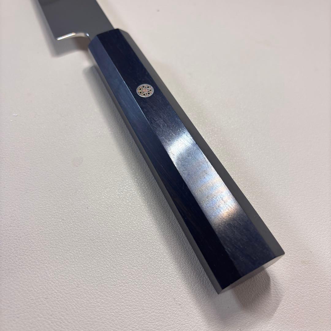 240mm柳刃包丁 鏡面 黒檀八角柄八角柄 刺身包丁 全鋼︑︐