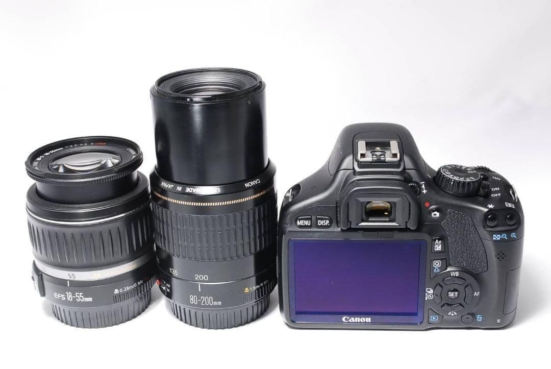 ♥望遠レンズ付♥Canon Kiss X4☆一眼レフカメラ☆美品☆Wレンズ