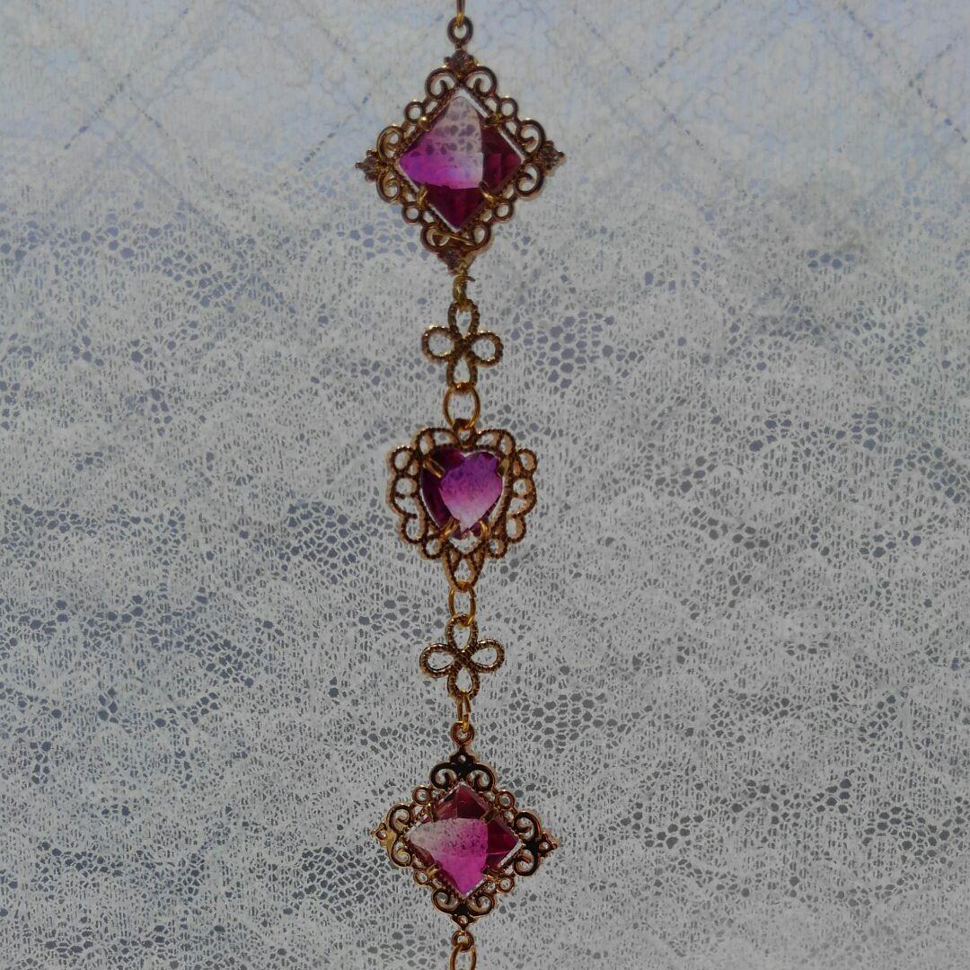 サンキャッチャー♡ハンドメイド「ベリーピンクのステンドグラス♡」