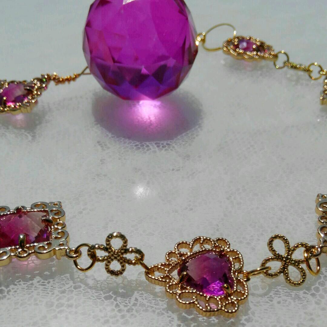 サンキャッチャー♡ハンドメイド「ベリーピンクのステンドグラス♡」