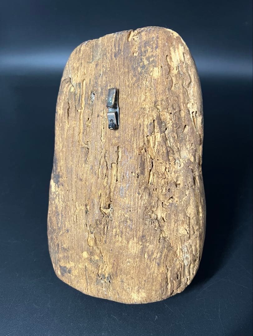 江戸時代 木彫 おかめ（阿亀）面 一木彫 民間信仰彫刻 古民藝美術品◎古美術庵々